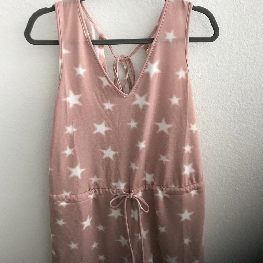 Illa Illa Pink Lightweight open back Romper Size L